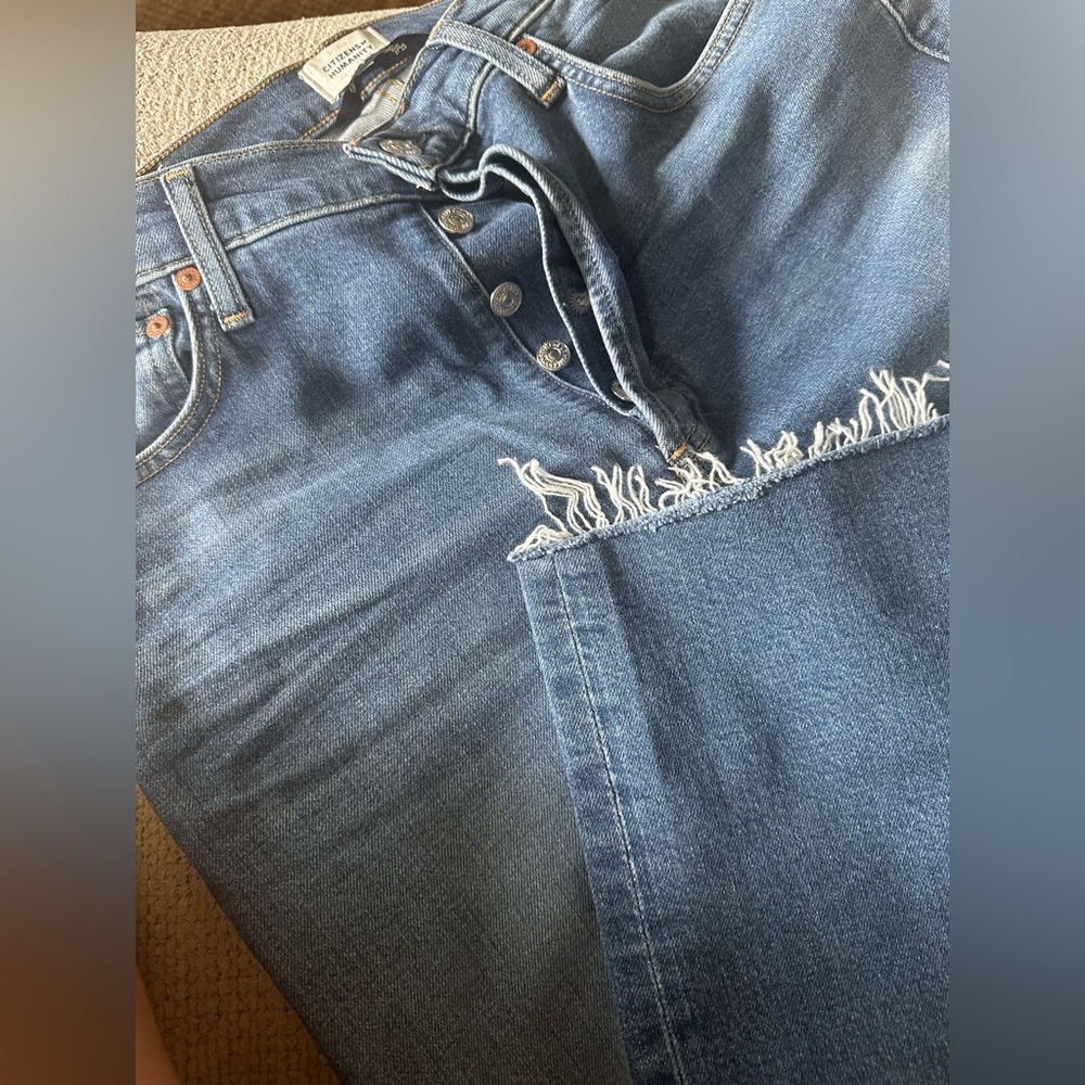 ANTHROPOLOGIE Citizens Of Humanity Florence Blue Ankle Cropped Jeans - Picture 9 of 10